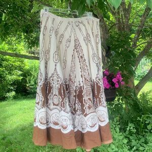 Long Full Boho Skirt with Sequins S